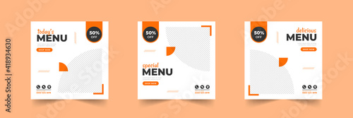 food menu social media post template 
