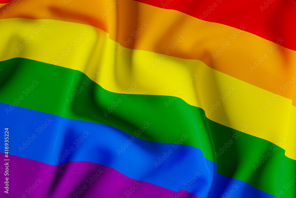 Obraz premium gay pride official flag. LGTBI.3D Illustration