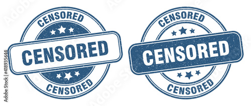 censored stamp. censored label. round grunge sign