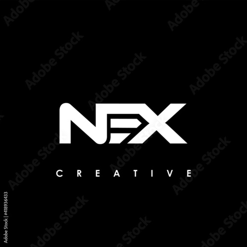 NEX Letter Initial Logo Design Template Vector Illustration photo