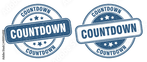 countdown stamp. countdown label. round grunge sign