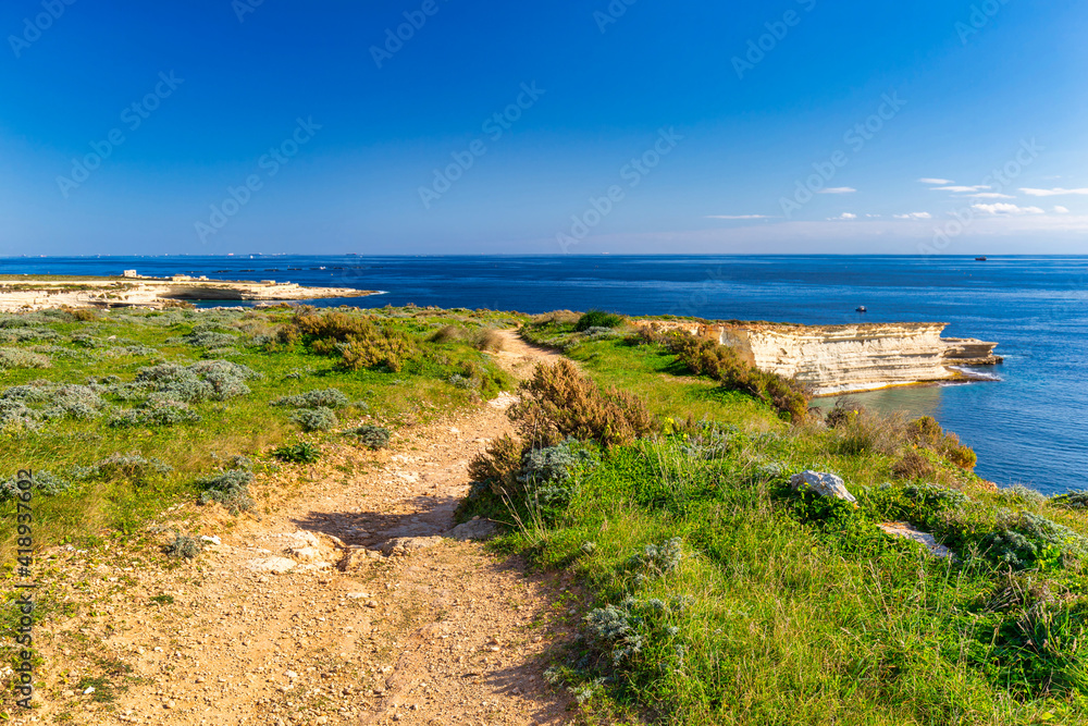 Beautiful cliffs of Malta at the Marsaxlokk village. Beautiful cliffs of Malta at the Marsaxlokk village.