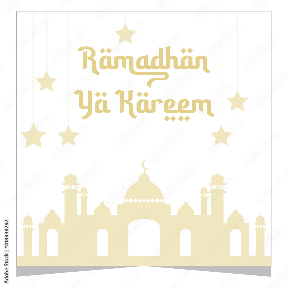 Eid mubarak greeting card Premium Vector