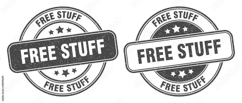 free stuff stamp. free stuff label. round grunge sign