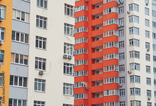 New high-rise buildings. Kyi, Ukraine. Poznyaki district. © Vitaly