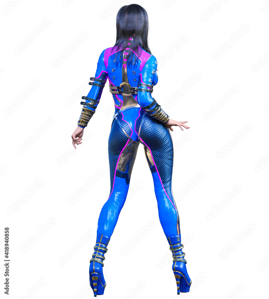 3D comics cosplay anime secret agent woman. 3D comics cosplay anime secret agent woman.