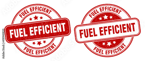 fuel efficient stamp. fuel efficient label. round grunge sign