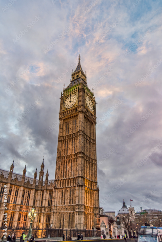 Big Ben clock tower. Landmark of London, UK. Big Ben clock tower. Landmark of London, UK.