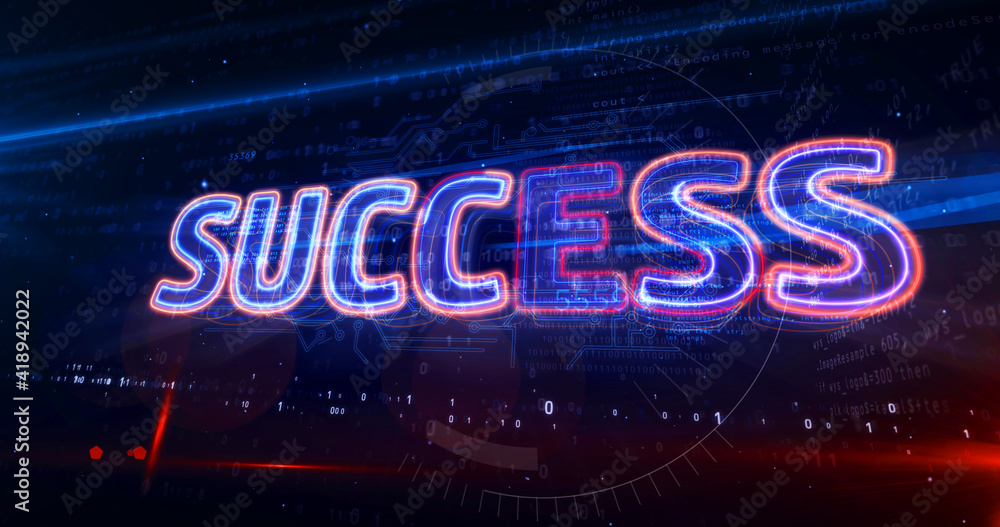 Success abstract concept 3d illustration