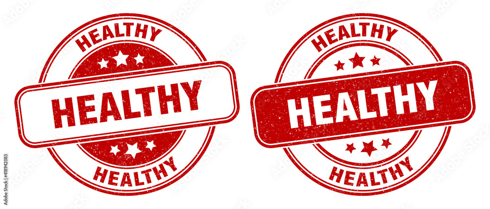 healthy stamp. healthy label. round grunge sign healthy stamp. healthy label. round grunge sign