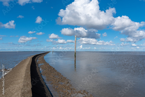 Landscape in the Wadden Sea National Park near Harlesiel photo