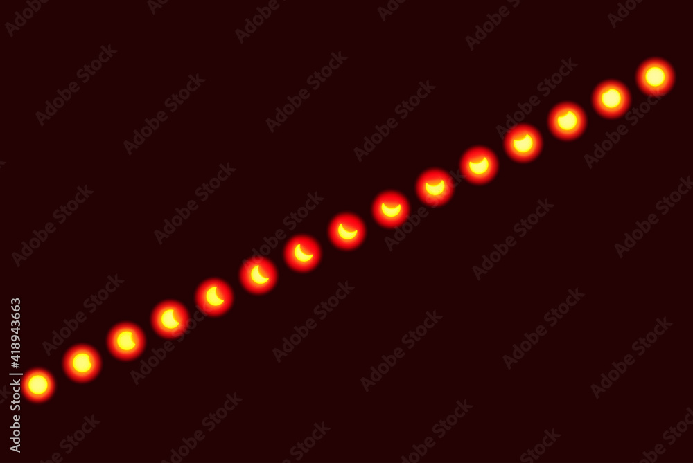 Sequence of solar eclipse in Kyiv, Ukraine. March 20, 2015 Sequence of solar eclipse in Kyiv, Ukraine. March 20, 2015
