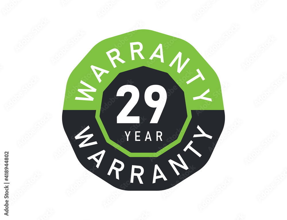 29 year warranty logo isolated on white background. 29 years warranty image 29 year warranty logo isolated on white background. 29 years warranty image