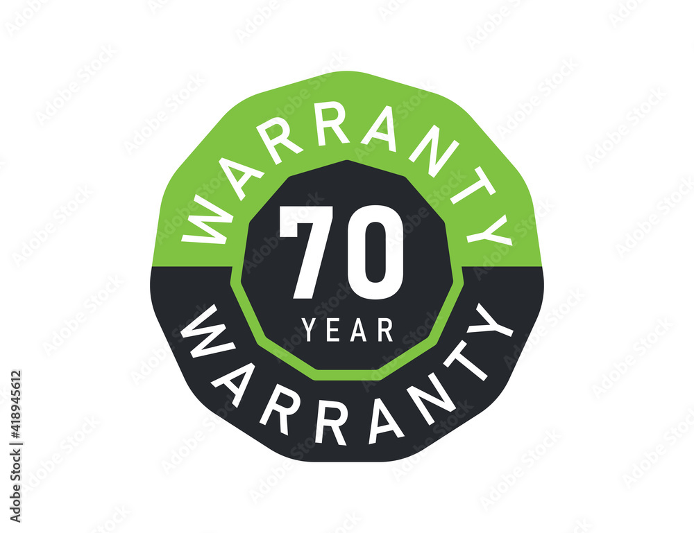 70 year warranty logo isolated on white background. 70 years warranty image 70 year warranty logo isolated on white background. 70 years warranty image