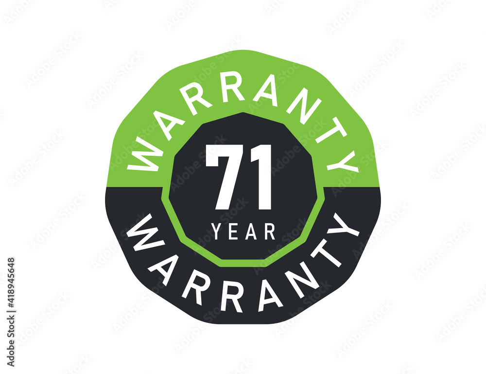 71 year warranty logo isolated on white background. 71 years warranty image 71 year warranty logo isolated on white background. 71 years warranty image