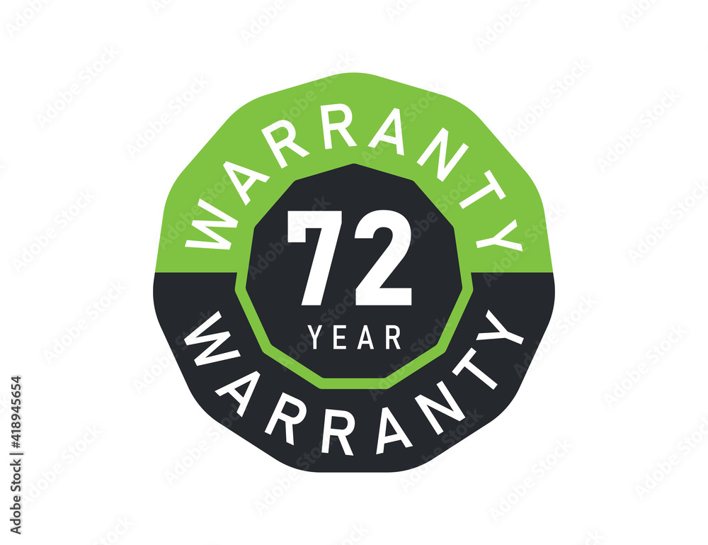 72 year warranty logo isolated on white background. 72 years warranty image 72 year warranty logo isolated on white background. 72 years warranty image