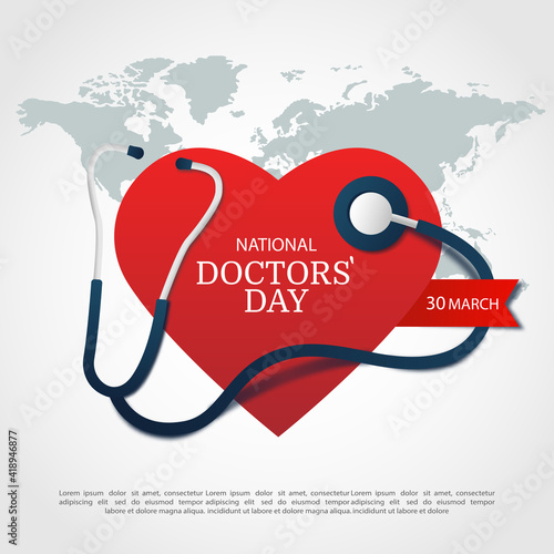 Vector Illustration of Doctor`s Day. For a poster, banner.
 photo