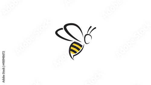 Creative Bee Insect Abstract Logo symbol Vector