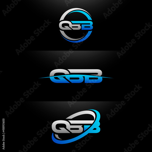 QBB Letter Initial Logo Design Template Vector Illustration