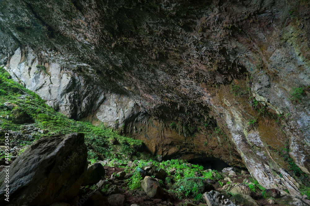 The Cubilla Cave in Castro Urdiales, MOC Montaña Oriental Costera, NATURA 2000, Cantabria, Spain, Europe