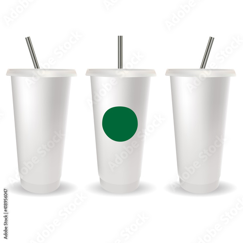 Skinny Tumbler Mockup Template, Vector
