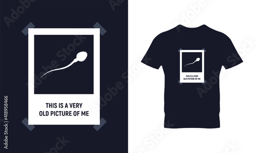 Funny sperm illustration t-shirt design. Suitable for clothing printing business. Stylish t-shirt and apparel design. Ready to print vector. 