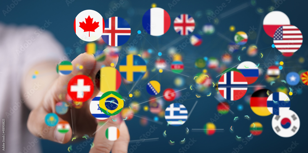 International world flag 3d digital