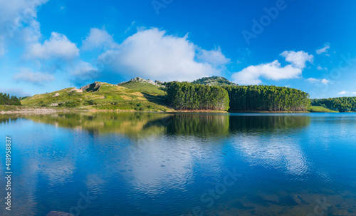 El Juncal reservoir - Embalse de El Juncal, Río Chirlia, Guriezo, MOC Montaña Oriental Costera, NATURA 2000, Cantabria, Spain, Europe