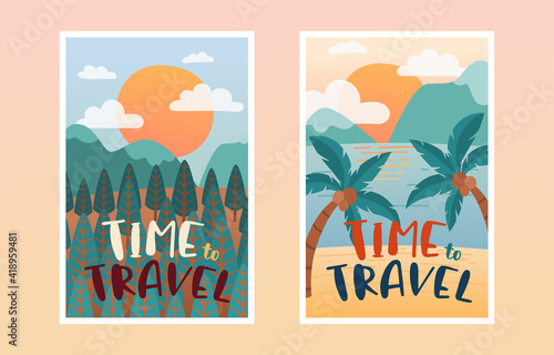 Postcard of Sea and Mountain, Tourist Attraction, Travel Time