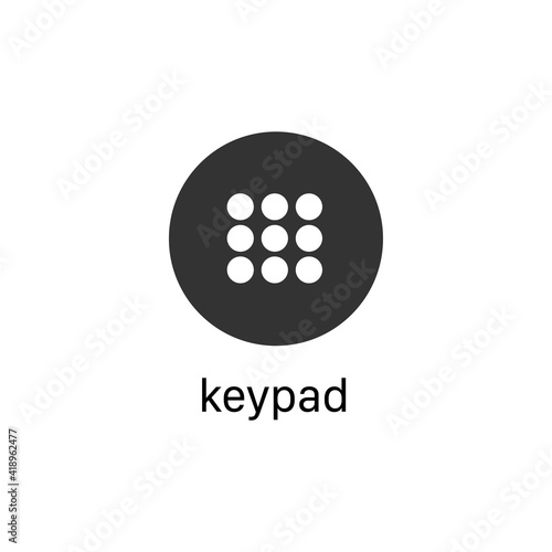 Keypad icon isolated on white background. Multimedia symbol modern, simple, vector, icon for website design, mobile app, ui. Vector Illustration