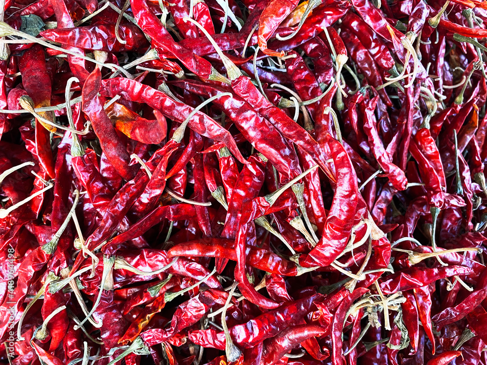 Fototapeta premium Dried red pepper nature food texture and bacgound