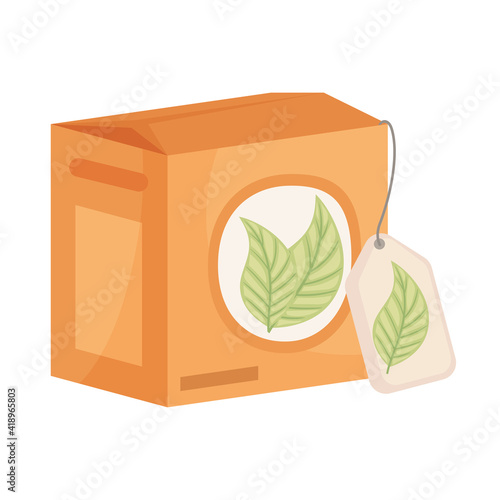 tea box packing isolated icon
