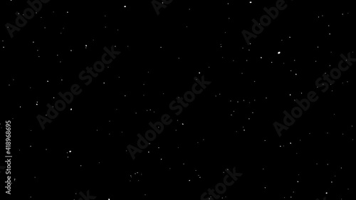 White dust particles glimmering on black background. Beautiful easy to use as an overlay on your footage.