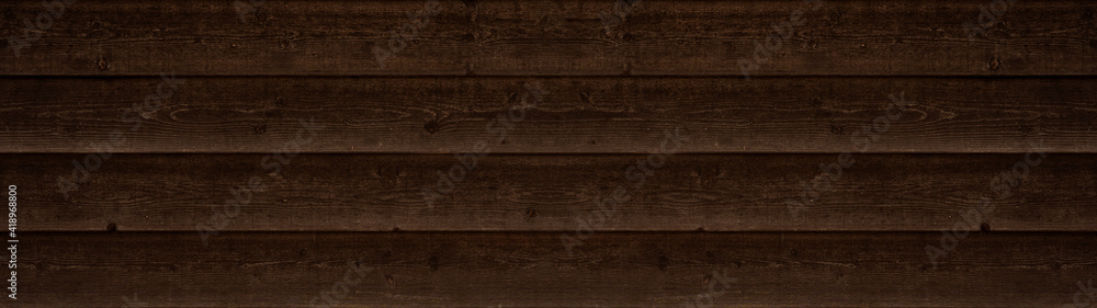 Fototapeta premium old brown rustic dark wooden boards texture - wood timber background panorama long banner