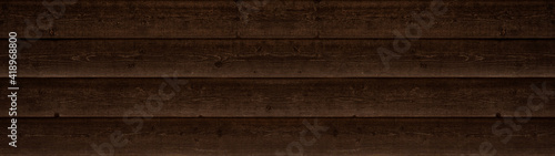 old brown rustic dark wooden boards texture - wood timber background panorama long banner