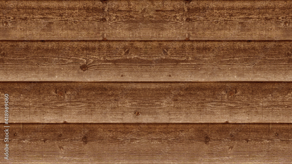 Fototapeta premium Old brown rustic dark wooden boards texture - wood timber background