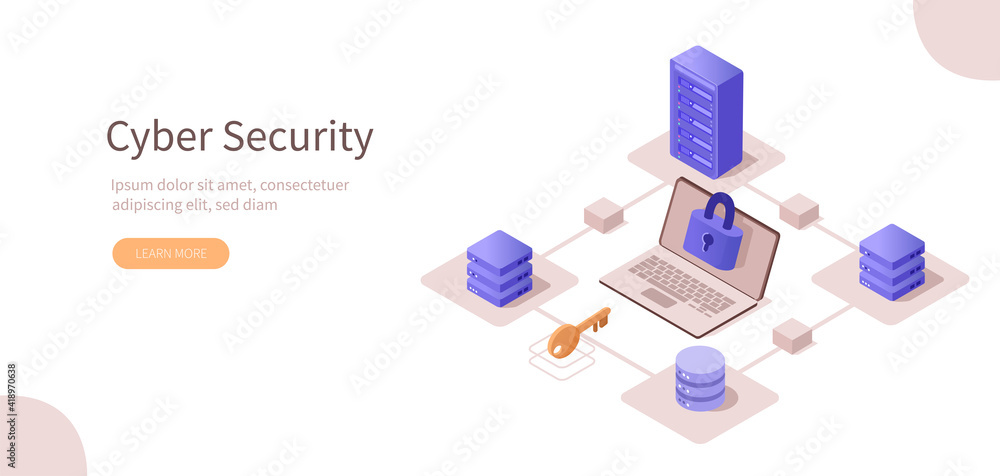 Laptop with Security Connection to Data Center and to External Hard Drive. Cyber Security Service for Personal Data Protection. Online Hosting Technology Concept. Flat Isometric Vector Illustration. Laptop with Security Connection to Data Center and to External Hard Drive. Cyber Security Service for Personal Data Protection. Online Hosting Technology Concept. Flat Isometric Vector Illustration.