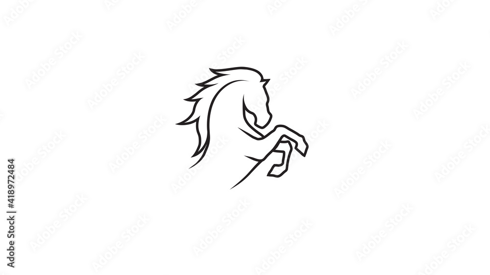 Obraz premium Creative Horse Abstract Logo Vector