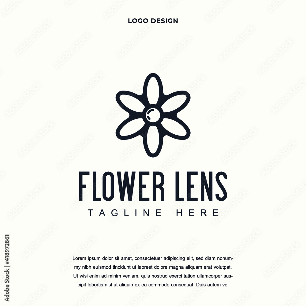 Creative flower leaf icon logo design vector illustration. leaf flower logo design color editable