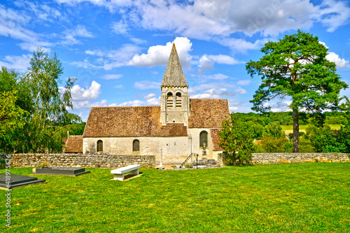 Reilly, France - april 3 2017 : saint Aubin church photo