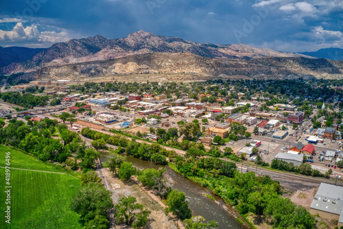 Aerial View of Canon, City in Colorado on the Arkansas River