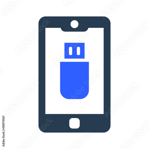 Pan drive connect on mobile icon