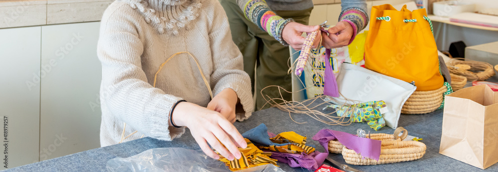 Obraz premium 手芸ワークショップの風景