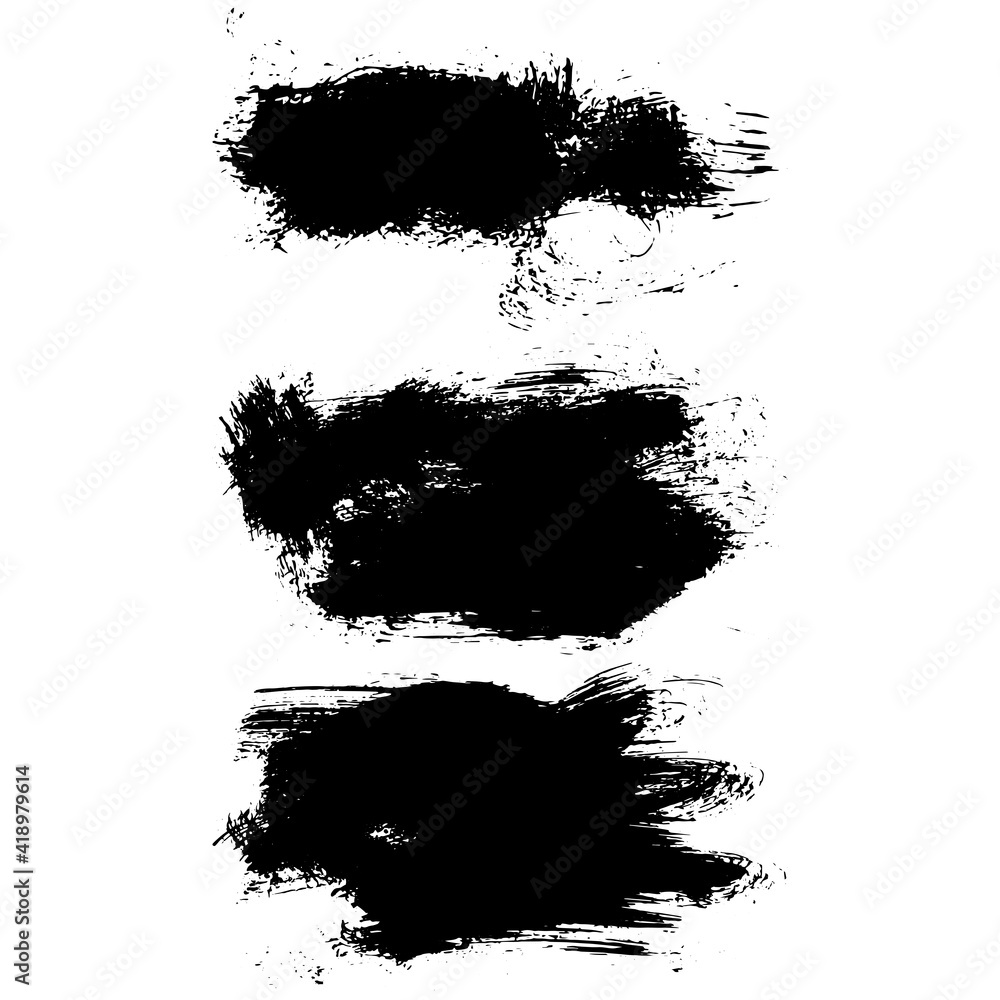 Black paint brush strokes, dirty inked grunge art brushes. Dirty ink texture splatters. Grunge rectangle text boxes
Black paint brush strokes, dirty inked grunge art brushes. Dirty ink texture splatters. Grunge rectangle text boxes