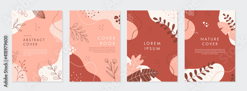 Set of abstract creative artistic templates with spring season concept. Universal cover Designs for Annual Report, Brochures, Flyers, Presentations, Leaflet, Magazine.