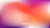 Blurred background with modern abstract blurred violet and orange gradient. Smooth template for your graphic design. Vector illustration.