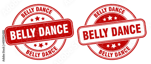 belly dance stamp. belly dance label. round grunge sign