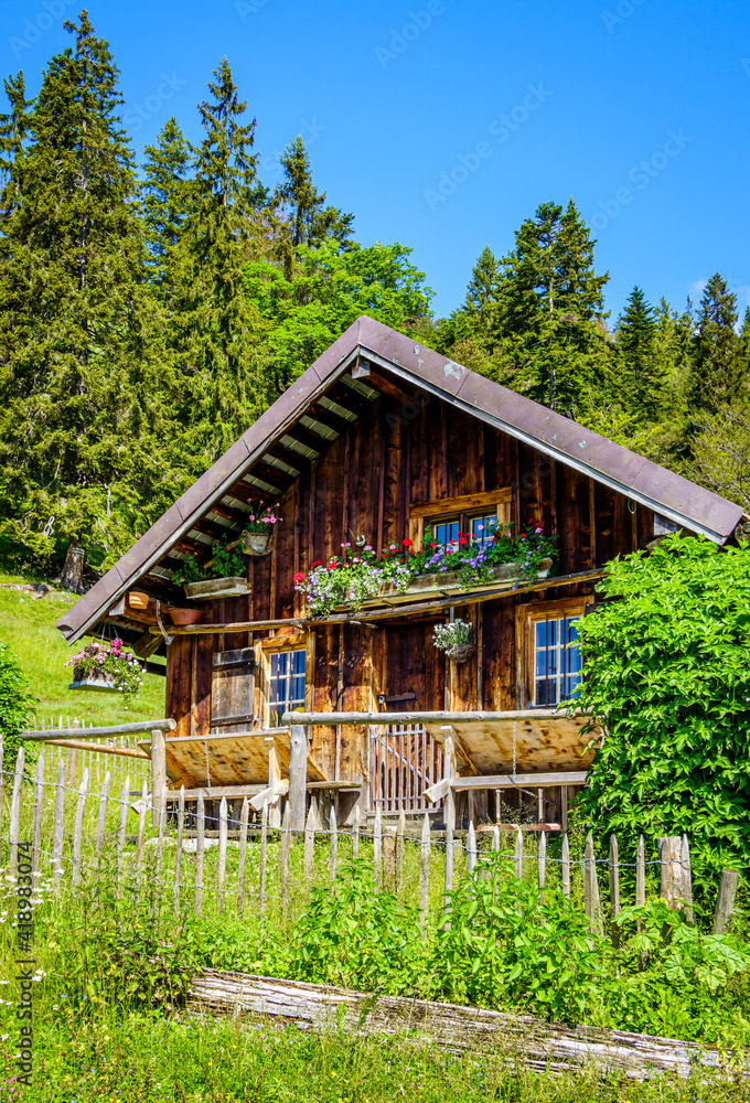 old farmhouse at the european alps old farmhouse at the european alps