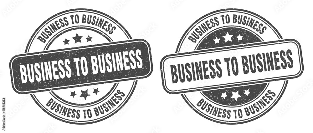 business to business stamp. business to business label. round grunge sign