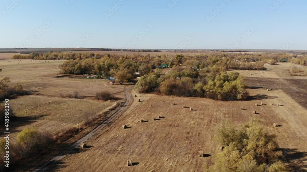 Beautiful rural autumn landscape from a height in Russia Beautiful rural autumn landscape from a height in Russia